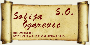 Sofija Ogarević vizit kartica